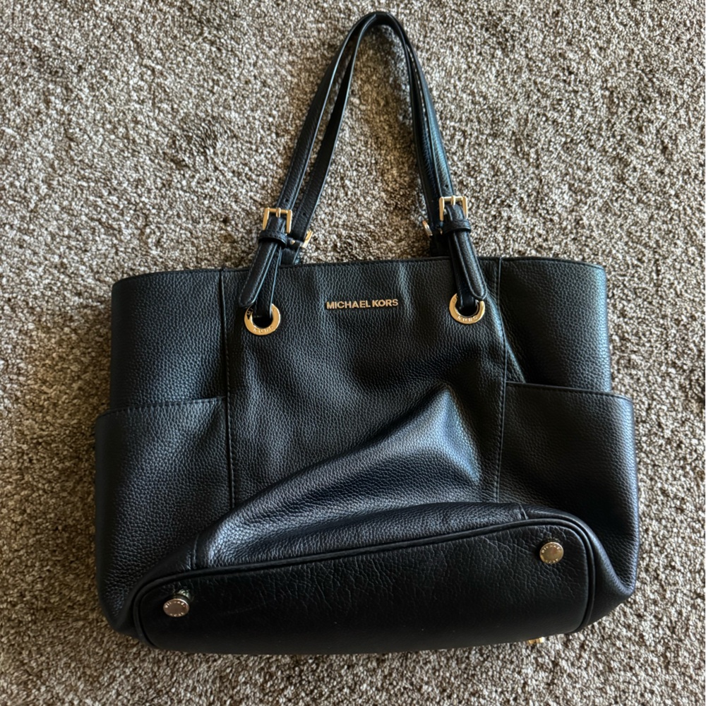 Michael Kors Black Leather Shoulder Bag